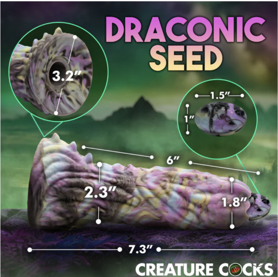 Dildo de silicona con huevos Dragon Spawn Dragon Ovipositor