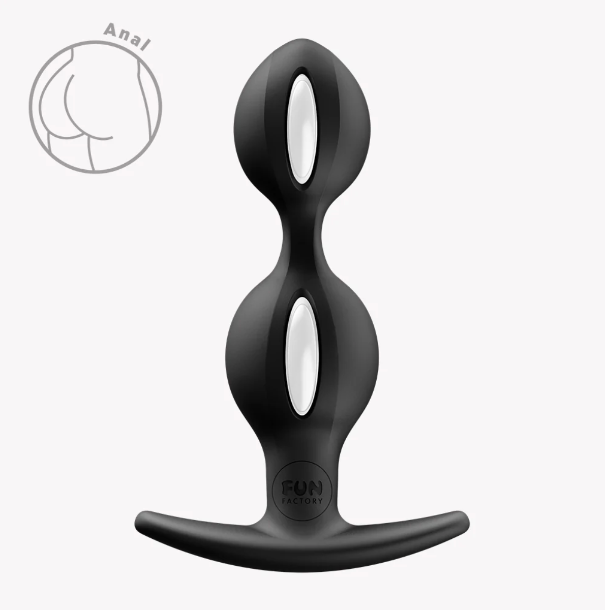 Plug anal B Balls Duo black