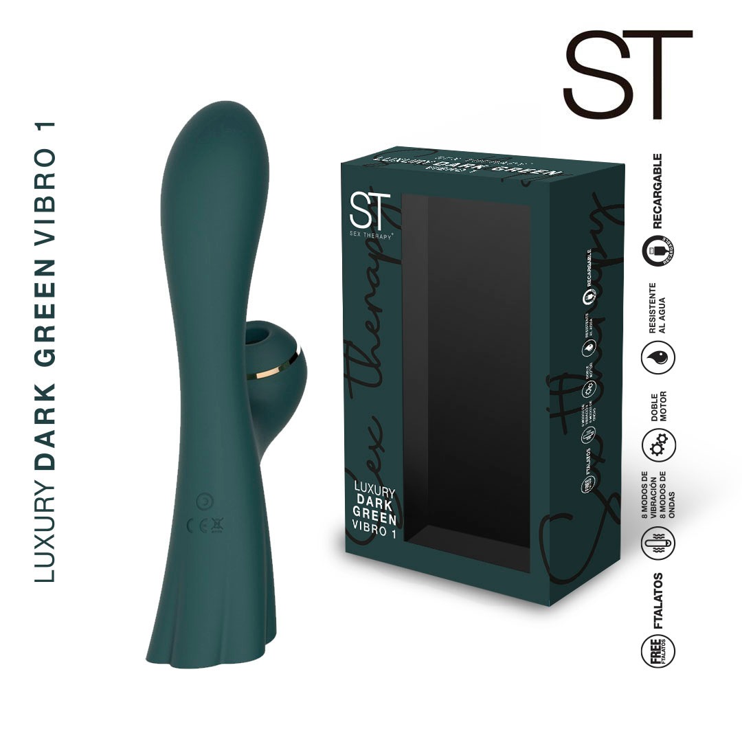 Doble estimulador Luxury Dark Green Vibro 1