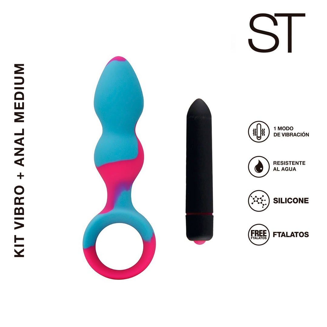 Vibrador anal Kit Vibro + Anal Medium