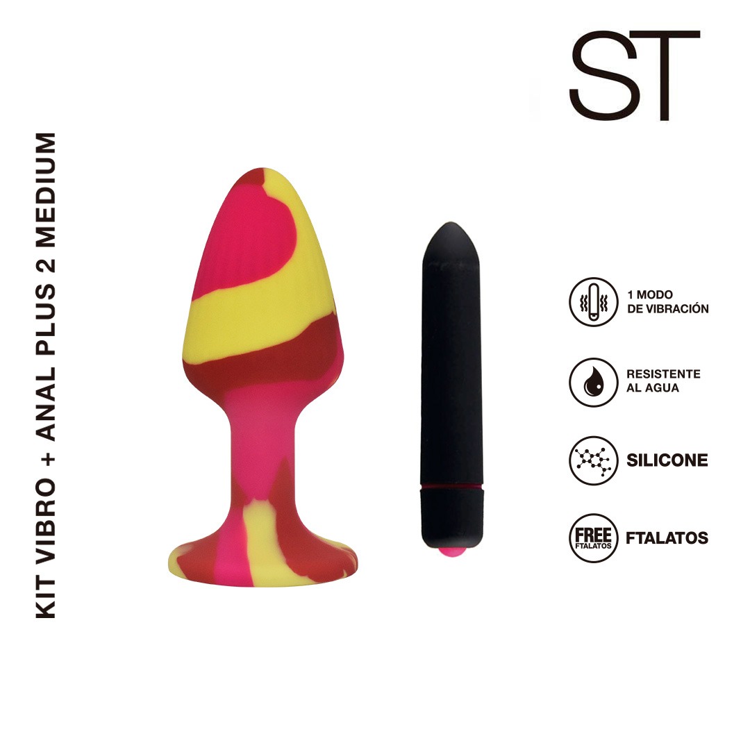 Vibrador anal Kit Vibro + Anal Plug Medium